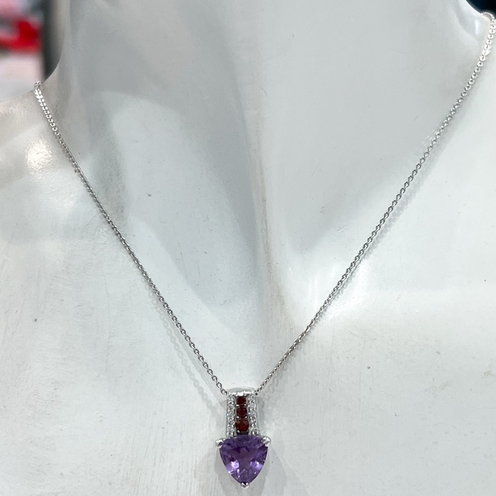 Moroccan Rose Amethyst Multigemstone Sterling Sil… - image 2